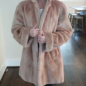 Pink Sheared MINK jacket coat super soft lovely rare shade unique feminine